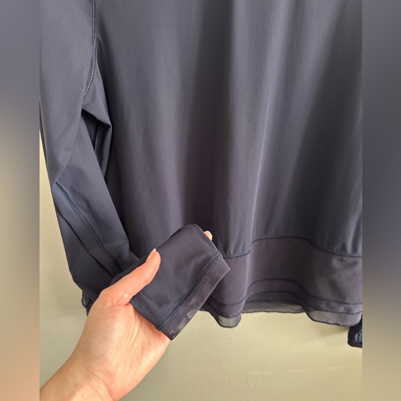Lululemon Sole Training Long Sleeve Mesh Ruffle Top - Picture 4 of 7